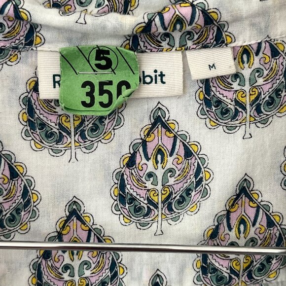Roller Rabbit Peacock paisley Print Button Down Size Medium - Picture 6 of 10